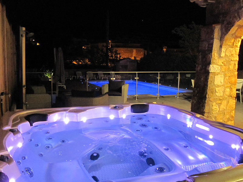 Pool and jacuzzi view